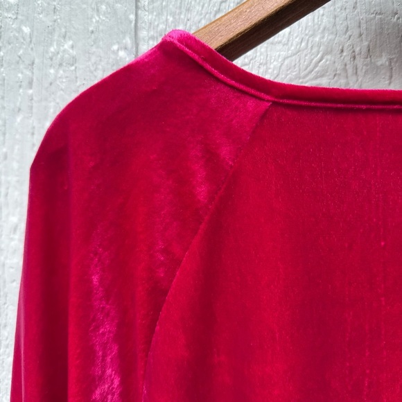 Maeve Anthropologie Women’s Candace Pink Velvet Top Minimalist Quiet Luxury M - Picture 3 of 7